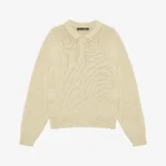 BEACH KNIT POLO SWEATER VINTAGE WHITE