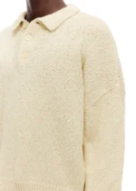 BEACH KNIT POLO SWEATER VINTAGE WHITE - Image 3