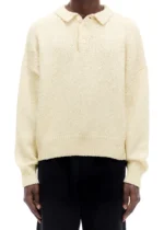 BEACH KNIT POLO SWEATER VINTAGE WHITE - Image 2