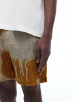 BLEACHED NYLON SHORTS TOBACCO - Image 2