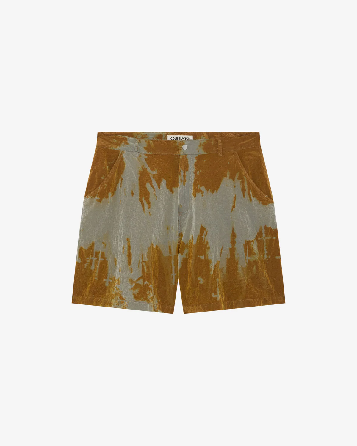 BLEACHED NYLON SHORTS TOBACCO BLEACHED NYLON SHORTS TOBACCO - Image 1