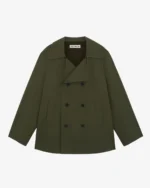CAR COAT OLIVE GREEN