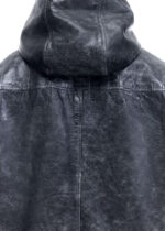 CB HOODED LEATHER JACKET BLACK - Image 3