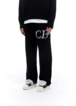 CB LOGO KNIT PANTS BLACK - Image 4