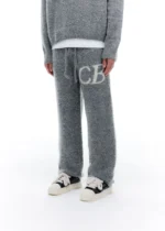 CB LOGO KNIT PANTS GREY MARL - Image 5