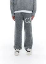 CB LOGO KNIT PANTS GREY MARL - Image 4