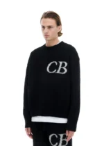 CB LOGO KNIT SWEATER BLACK - Image 4