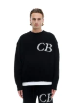 CB LOGO KNIT SWEATER BLACK - Image 3
