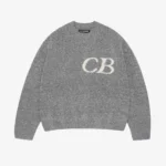 CB LOGO KNIT SWEATER GREY MARL