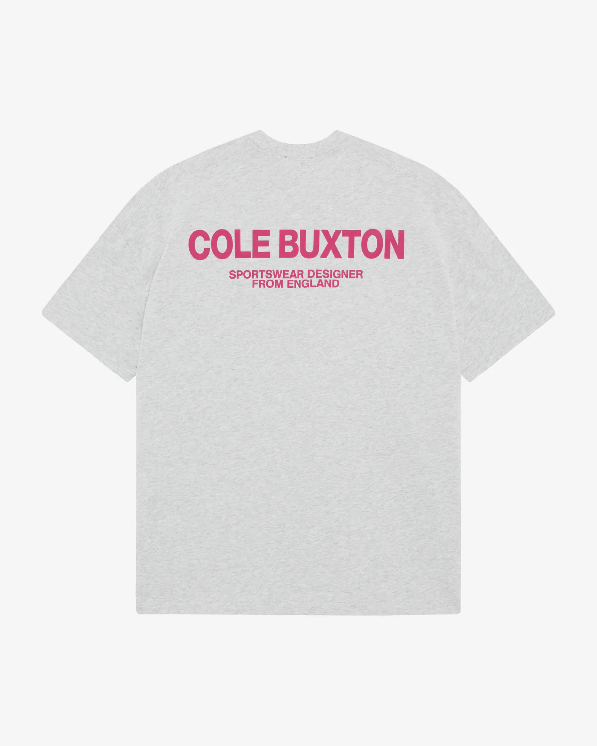CB SPORTSWEAR T-SHIRT LIGHT GREY MARL CB SPORTSWEAR T-SHIRT LIGHT GREY MARL / PINK - Image 1