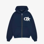CB STAR ZIPPED HOODIE NAVY