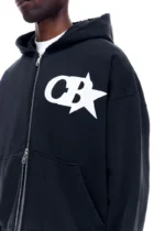 CB STAR ZIPPED HOODIE VINTAGE BLACK - Image 2