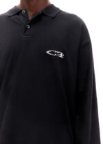 CB SURF LONG SLEEVE POLO VINTAGE BLACK - Image 4