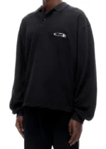 CB SURF LONG SLEEVE POLO VINTAGE BLACK - Image 3