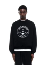 COLE BUXTON STATE RAGLAN SWEATSHIRT BLACK - Image 2