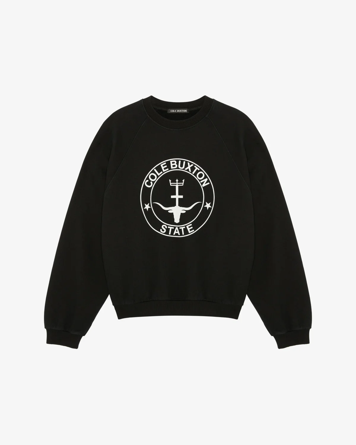 COLE BUXTON STATE RAGLAN SWEATSHIRT BLACK COLE BUXTON STATE RAGLAN SWEATSHIRT BLACK - Image 1