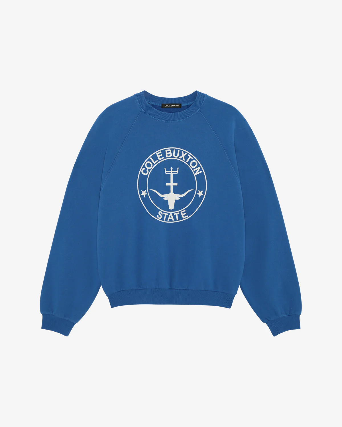 COLE BUXTON STATE RAGLAN SWEATSHIRT BLUE COLE BUXTON STATE RAGLAN SWEATSHIRT BLUE - Image 1