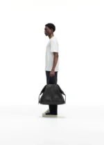 CREASED LEATHER MILITARY DUFFLE BLACK - Image 3