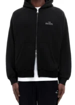 D+D EMBLEM ZIPPED HOODIE VINTAGE BLACK - Image 4