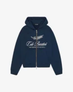 INTERNATIONAL ZIPPED HOODIE NAVY