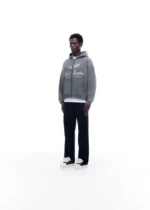 INTERNATIONAL ZIPPED HOODIE OG WASHED BLACK - Image 4