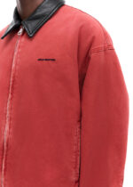 LEATHER COLLAR DISTRESSED TRUCKER RED - Image 2