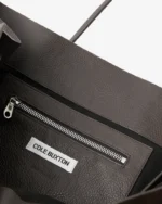 LEATHER HOLDALL TOTE DARK BROWN - Image 2