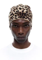 LEOPARD KNIT BEANIE LEOPARD - Image 3