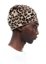 LEOPARD KNIT BEANIE LEOPARD - Image 2
