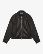 LIGHT LAMB LEATHER JACKET DARK BROWN