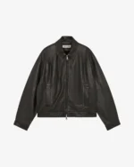 LIGHT LEATHER JACKET DARK BROWN