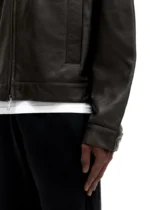 LIGHT LEATHER JACKET DARK BROWN - Image 3