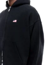 MINI FLAG ZIPPED HOODIE VINTAGE BLACK - Image 2