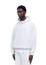 MINI LOGO HOODIE LIGHT GREY MARL - Image 3