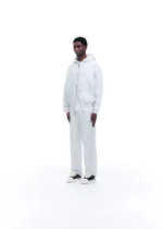 MINI LOGO ZIPPED HOODIE LIGHT GREY MARL - Image 4