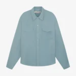 SANDWASHED SATIN SHIRT POWDER BLUE