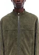 SUEDE CAFE RACER JACKET KHAKI - Image 4