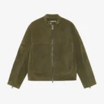 SUEDE CAFE RACER JACKET KHAKI