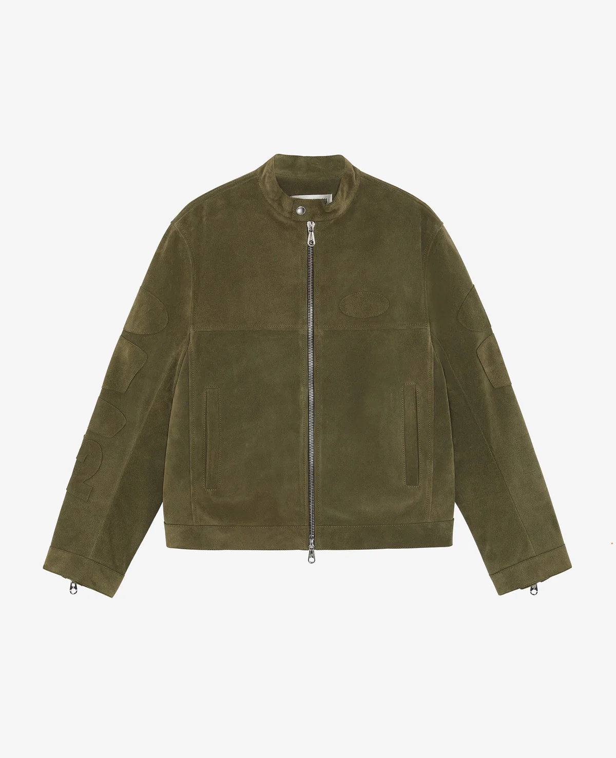 SUEDE CAFE RACER JACKET KHAKI SUEDE CAFE RACER JACKET KHAKI - Image 1