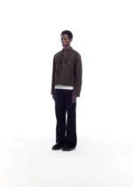 SUEDE DECAL RACER JACKET BROWN - Image 5
