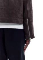 SUEDE DECAL RACER JACKET BROWN - Image 4