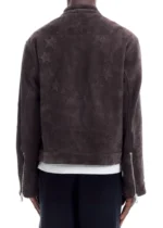 SUEDE DECAL RACER JACKET BROWN - Image 2
