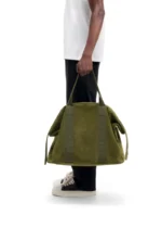 SUEDE MILITARY DUFFLE KHAKI - Image 3
