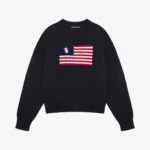 TWO STAR FLAG KNIT SWEATER NAVY