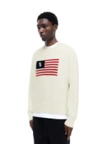 TWO STAR FLAG KNIT SWEATER VINTAGE WHITE - Image 3