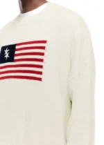 TWO STAR FLAG KNIT SWEATER VINTAGE WHITE - Image 2