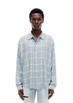WESTERN CHECK SHIRT BABY BLUE - Image 4