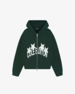 Cole Buxton 4 Star Zipped Tracksuit Forest Green - Image 3
