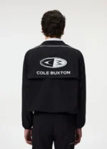 PIPED WINDBREAKER SWEATSHIRT BLACK - Image 3