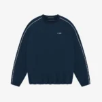 PIPED WINDBREAKER SWEATSHIRT NAVY